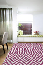 Load image into Gallery viewer, Abode Chevron Design Pink Rug