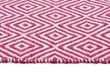 Load image into Gallery viewer, Abode Diamond Design Pink Rug