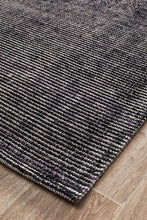 Load image into Gallery viewer, Allure Black Cotton Rayon Rug