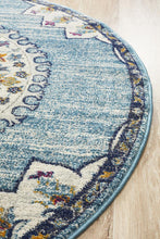 Load image into Gallery viewer, Babylon 202 Blue Round Rug