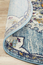 Load image into Gallery viewer, Babylon 202 Blue Round Rug