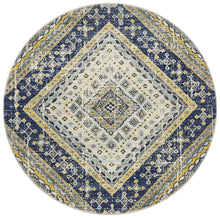 Load image into Gallery viewer, Babylon 203 Navy  Round Rug