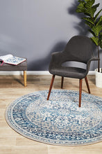 Load image into Gallery viewer, Babylon 207 Blue Round Rug