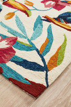 Load image into Gallery viewer, Copacabana Toucan Tropical Indoor Outdoor Rug Cream