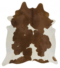 Load image into Gallery viewer, Exquisite Natural Cow Hide Brown White