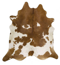Load image into Gallery viewer, Exquisite Natural Cow Hide Brown White