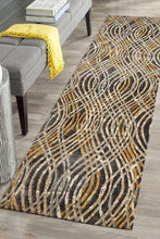 Load image into Gallery viewer, Dreamscape Flurry Modern Charcoal Runner Rug
