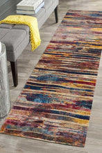 Load image into Gallery viewer, Dreamscape Strokes Modern Raspberry Runner Rug