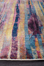 Load image into Gallery viewer, Dreamscape Strokes Modern Raspberry Runner Rug