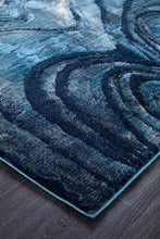 Load image into Gallery viewer, Dreamscape Waves Modern Indigo Runner Rug