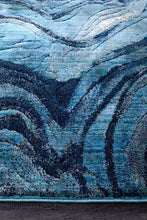 Load image into Gallery viewer, Dreamscape Waves Modern Indigo Runner Rug