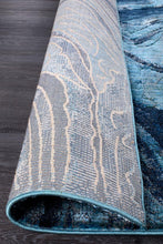 Load image into Gallery viewer, Dreamscape Waves Modern Indigo Runner Rug