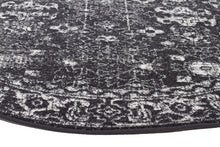 Load image into Gallery viewer, Evoke Estella Charcoal Transitional Round Rug