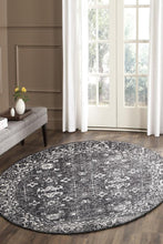 Load image into Gallery viewer, Evoke Estella Charcoal Transitional Round Rug