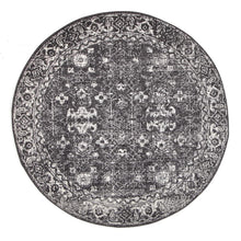 Load image into Gallery viewer, Evoke Estella Charcoal Transitional Round Rug