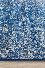 Load image into Gallery viewer, Evoke Oasis Navy Transitional Runner Rug