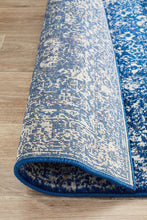 Load image into Gallery viewer, Evoke Oasis Navy Transitional Runner Rug