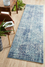 Load image into Gallery viewer, Evoke Muse Blue Transitional Runner Rug