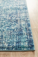Load image into Gallery viewer, Evoke Muse Blue Transitional Runner Rug