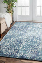 Load image into Gallery viewer, Evoke Muse Blue Transitional Rug