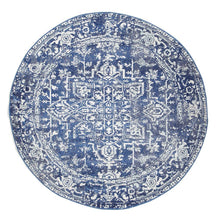 Load image into Gallery viewer, Evoke Contrast Navy Transitional Round Rug
