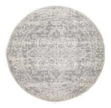 Load image into Gallery viewer, Evoke Dream White Silver Transitional Round Rug