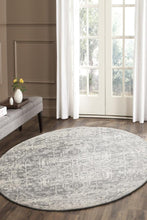 Load image into Gallery viewer, Evoke Dream White Silver Transitional Round Rug