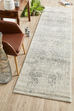 Load image into Gallery viewer, Evoke Dream White Silver Transitional Runner Rug