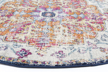 Load image into Gallery viewer, Evoke Carnival White Transitional Round Rug