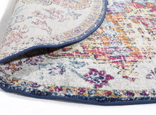 Load image into Gallery viewer, Evoke Carnival White Transitional Round Rug