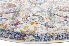 Load image into Gallery viewer, Evoke Peacock Ivory Transitional Round Rug