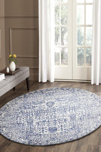Load image into Gallery viewer, Evoke Frost Blue Transitional Round Rug