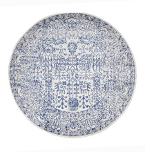 Load image into Gallery viewer, Evoke Frost Blue Transitional Round Rug