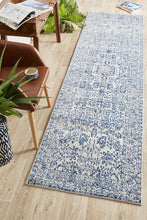 Load image into Gallery viewer, Evoke Frost Blue Transitional Runner Rug