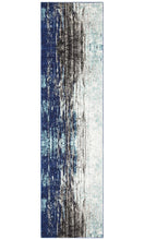 Load image into Gallery viewer, Evoke Transpose Blue Transitional Runner Rug