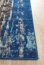 Load image into Gallery viewer, Evoke Transpose Blue Transitional Runner Rug