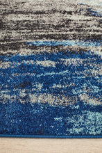 Load image into Gallery viewer, Evoke Transpose Blue Transitional Runner Rug