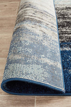 Load image into Gallery viewer, Evoke Transpose Blue Transitional Runner Rug