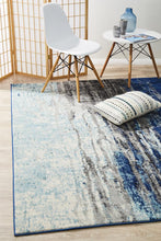 Load image into Gallery viewer, Evoke Transpose Blue Transitional Rug