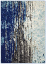Load image into Gallery viewer, Evoke Transpose Blue Transitional Rug
