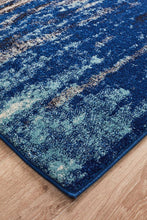 Load image into Gallery viewer, Evoke Transpose Blue Transitional Rug