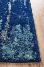 Load image into Gallery viewer, Evoke Transpose Blue Transitional Rug