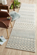 Load image into Gallery viewer, Evoke Slate White Transitional Runner Rug