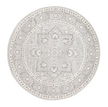 Load image into Gallery viewer, Evoke Silver Flower Transitional Round Rug