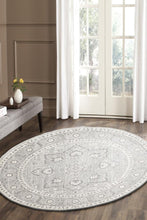 Load image into Gallery viewer, Evoke Silver Flower Transitional Round Rug