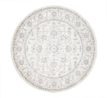 Load image into Gallery viewer, Evoke Winter White Transitional Round Rug