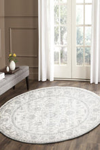 Load image into Gallery viewer, Evoke Winter White Transitional Round Rug