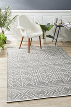 Load image into Gallery viewer, Arya Stitch Woven Rug Silver Grey