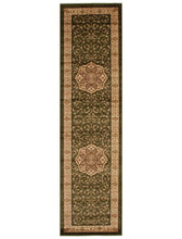 Load image into Gallery viewer, Istanbul Medallion Classic Pattern Runner Rug Green