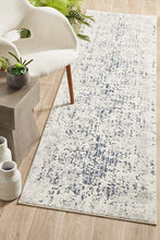 Load image into Gallery viewer, Kendra Farah Distressed Contemporary Rug White Blue Grey